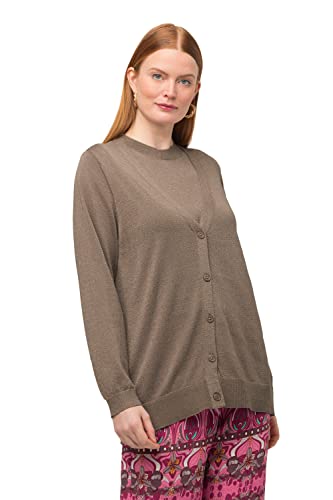 Ulla Popken Damen gebreid vest Strickjacken, Blassbraun, 58-60 EU von Ulla Popken