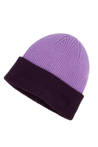 Ulla Popken Damen gestrickt 2-farbig Mütze, Lavendel, Einheitsgröße von Ulla Popken