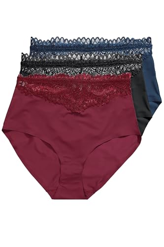 Ulla Popken Damen große Größen Übergröße 3pcs Pack, Maxi-Brief, Lace Insert von Ulla Popken