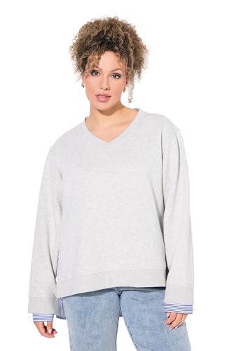 Ulla Popken Damen große Größen Übergrößen Plus Size 2-in-1-Sweatshirt, V-Ausschnitt, Langarm von Ulla Popken