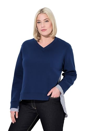 Ulla Popken Damen große Größen Übergrößen Plus Size 2-in-1-Sweatshirt, V-Ausschnitt, Langarm von Ulla Popken