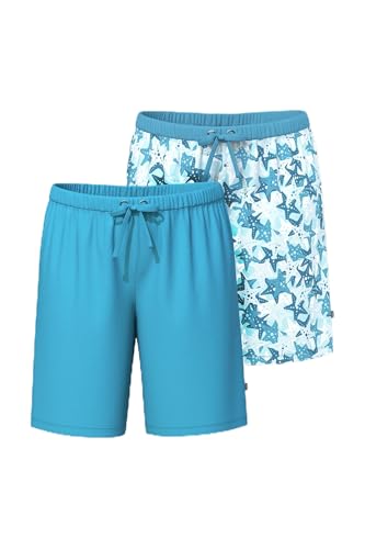Ulla Popken Women's 2 pcs Shorty, Starfish, helles Petrol, 44-56 von Ulla Popken