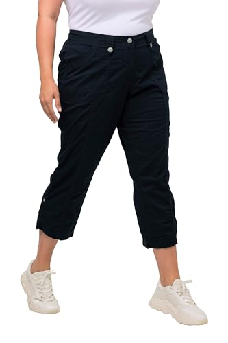 Ulla Popken Damen 7/8-Cargohose PANTS, marine, W47 / L32 von Ulla Popken