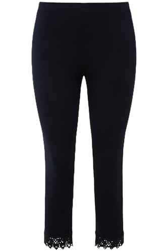 Ulla Popken Damen 7/8-Leggings Hose, Marine, 50/52 von Ulla Popken