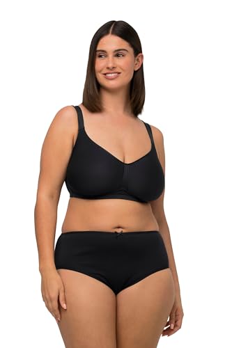 Ulla Popken Damen große Größen Übergrößen Plus Size BH, Spacer-Cups, ohne Bügel, Mikrofaser, Cup C-E schwarz 110C 819009100-110C von Ulla Popken