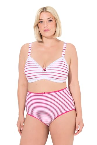 Ulla Popken Damen große Größen Übergrößen Plus Size BH, bügellos, Softschalen, Streifen, Cup A-D pink 95B 790703540-95B von Ulla Popken