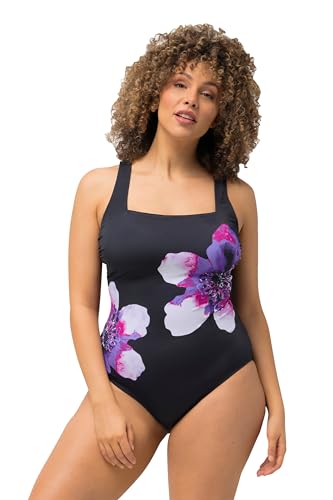 Ulla Popken Damen große Größen Übergrößen Plus Size Badeanzug, Blüten, Softcups, Doppelträger, recycelt schwarz 54 826301100-54 Ulla Popken Damen große Größen Übergrößen Plus Size Badeanzug, Blüten, Softcups, Doppelträger, recycelt schwarz 54 826301100-54 von Ulla Popken