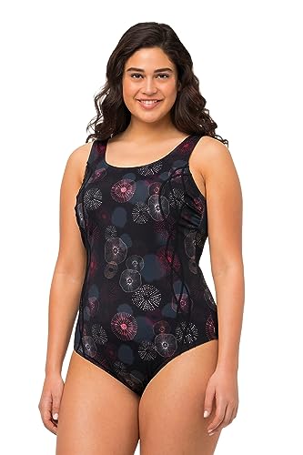 Ulla Popken Damen große Größen Übergrößen Plus Size Badeanzug, Quallen, ohne Softcups, Raffung Ulla Popken Damen große Größen Übergrößen Plus Size Badeanzug, Quallen, ohne Softcups, Raffung von Ulla Popken
