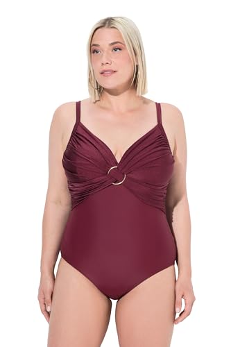 Ulla Popken Damen große Größen Übergrößen Plus Size Badeanzug, Shiny matt Mix von Ulla Popken