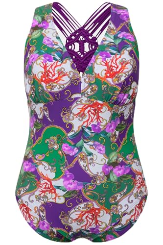 Ulla Popken Damen große Größen Übergrößen Plus Size Badeanzug, Softcups, Makramee-Träger, recycelt schneeweiß 42 826442200-42 Ulla Popken Damen große Größen Übergrößen Plus Size Badeanzug, Softcups, Makramee-Träger, recycelt schneeweiß 42 826442200-42 von Ulla Popken