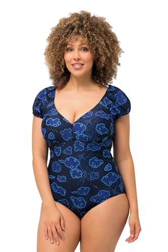Ulla Popken Damen große Größen Übergrößen Plus Size Badeanzug, Wolken, Softcups, Puffärmel, recycelt Marine 52 826189130-52 Ulla Popken Damen große Größen Übergrößen Plus Size Badeanzug, Wolken, Softcups, Puffärmel, recycelt Marine 52 826189130-52 von Ulla Popken