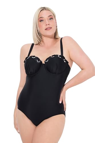 Ulla Popken Damen große Größen Übergrößen Plus Size Badeanzug Chloe, Lacing Detail von Ulla Popken