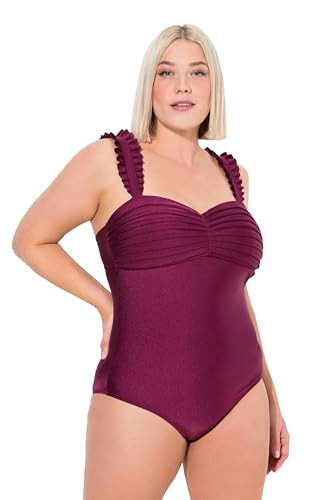 Ulla Popken Damen große Größen Übergrößen Plus Size Badeanzug gelegte Falten Shiny von Ulla Popken