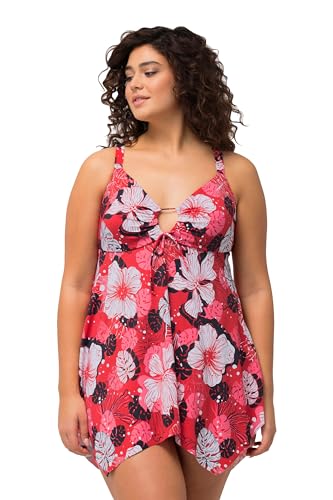 Ulla Popken Damen große Größen Übergrößen Plus Size Badekleid, Blüten, Softcups, Keyhole, Zipfelsaum neon rot 50 827148520-50 Ulla Popken Damen große Größen Übergrößen Plus Size Badekleid, Blüten, Softcups, Keyhole, Zipfelsaum neon rot 50 827148520-50 von Ulla Popken