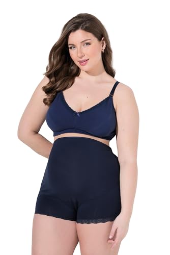 Ulla Popken Damen große Größen Übergrößen Plus Size Bellieva Still-BH, Spitzenkante, Träger-Verschluss vorne Nachtblau 100F 836790139-100F von Ulla Popken