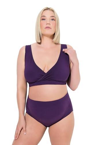 Ulla Popken Damen große Größen Übergrößen Plus Size Bellieva-Still-Bustier, Biobaumwolle, GOTS aubergine 50+ 795795846-50+ von Ulla Popken