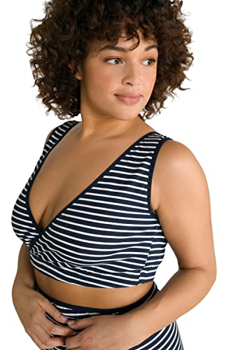 Ulla Popken Damen große Größen Übergrößen Plus Size Bellieva-Still-Bustier, Spitze, nahtlos, Biobaumwolle Marine 42+ 803562132-42+ von Ulla Popken