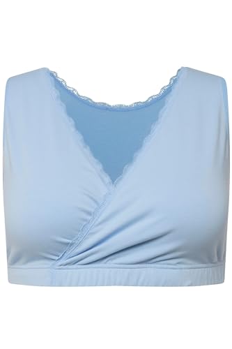 Ulla Popken Damen große Größen Übergrößen Plus Size Bellieva-Still-Bustier, Spitze, nahtlos, Biobaumwolle eisblau 46+ 803312700-46+ von Ulla Popken