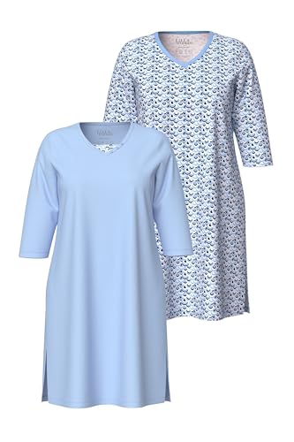 Ulla Popken Damen große Größen Übergrößen Plus Size Bigshirts, 2er-Pack, V-Ausschnitt, Langarm hellblau 50+ 834318719-50+ Ulla Popken Damen große Größen Übergrößen Plus Size Bigshirts, 2er-Pack, V-Ausschnitt, Langarm hellblau 50+ 834318719-50+ von Ulla Popken