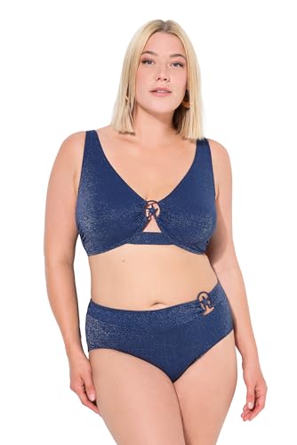 Ulla Popken Damen große Größen Übergrößen Plus Size Bikini, Sophia, Glitzerstruktur, Muschel von Ulla Popken
