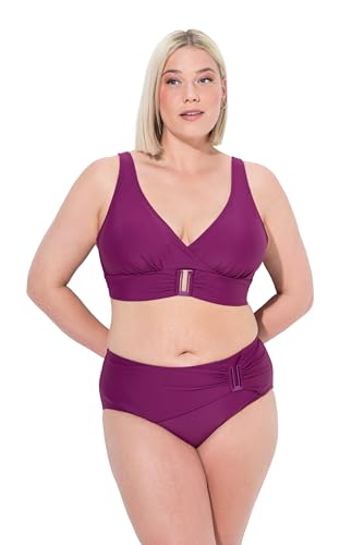 Ulla Popken Damen Bikini, Zierschnallen, Softcups Bikini-Set, Beerenpink, 44 EU von Ulla Popken