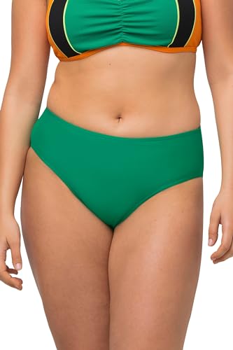 Ulla Popken Damen große Größen Übergrößen Plus Size Bikinislip, einfarbig, Stretchkomfort, schnelltrocknend grün 50 795305455-50 von Ulla Popken