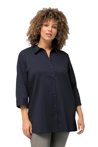 Ulla Popken Damen Bubblebluse Blusen, Marine, 66-68 von Ulla Popken