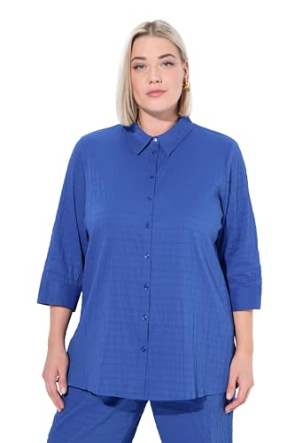 Ulla Popken Damen große Größen Übergrößen Plus Size Bluse, Bubble-Qualität, Hemdkragen, 3/4-Arm von Ulla Popken