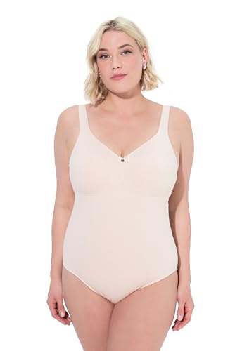 Ulla Popken Damen große Größen Übergrößen Plus Size Body, ohne Bügel, Cup C - E hell beige 85E 834050670-85E von Ulla Popken