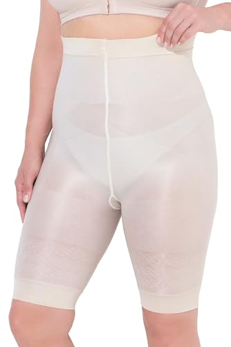 Ulla Popken Damen große Größen Übergrößen Plus Size Bodyforming-Strumpfradler, Shaping-Effekt perlweiß 54+ 838209650-54+ von Ulla Popken