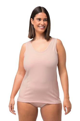 Ulla Popken Damen große Größen Übergrößen Plus Size Bodyforming-Unterhemd, breite Träger, Rundhals rosa 54+ 790812660-54+ von Ulla Popken