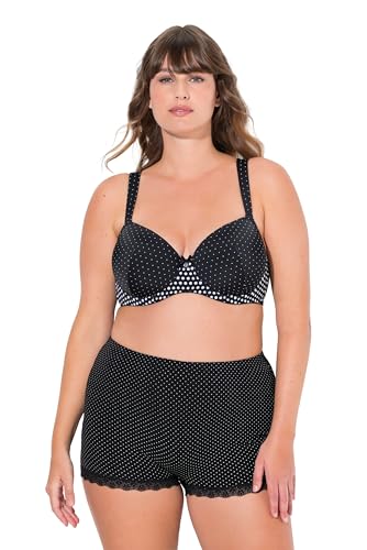 Ulla Popken Damen große Größen Übergrößen Plus Size Bügel-BH, Punkte, Softcups, Cup B - F schwarz 105E 834289100-105E von Ulla Popken