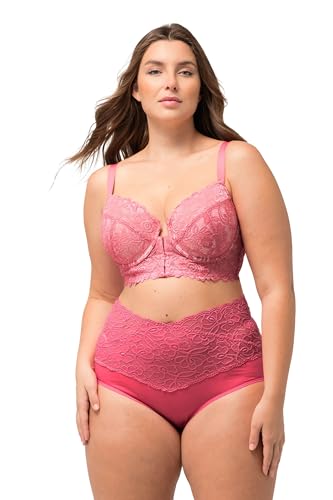 Ulla Popken Damen große Größen Übergrößen Plus Size Bügel-BH, Softcups, Vorder-/Rückenverschluss, Cup B - E rosarot 110E 824383511-110E von Ulla Popken