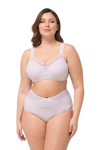 Ulla Popken Damen große Größen Übergrößen Plus Size Bügel-BH, Softschale, Mesh-Einsatz, Cup C - E schneeweiß 115E 728703200-115E von Ulla Popken