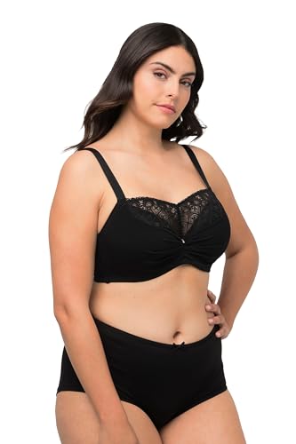 Ulla Popken Damen große Größen Übergrößen Plus Size Bügel-BH, Spitze, Softschalen, Cup B - E Nachtblau 110C 809622139-110C von Ulla Popken