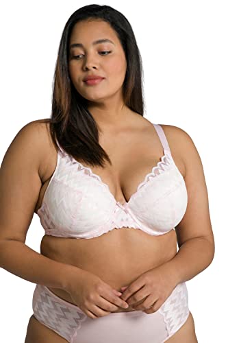 Ulla Popken Damen große Größen Übergrößen Plus Size Bügel-BH mit Schale Hellrosa 90D 803818500-90D von Ulla Popken