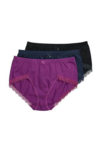 Ulla Popken Damen Büroslips, 3er-Pack, Spitzenkanten, Für Langes Sitzen 3pcs Pack, Office Brief, Helle Pflaume, 42-44 EU Ulla Popken Damen Büroslips, 3er-Pack, Spitzenkanten, Für Langes Sitzen 3pcs Pack, Office Brief, Helle Pflaume, 42-44 EU von Ulla Popken