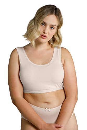 Ulla Popken Damen große Größen Übergrößen Plus Size Bustier, Schlupfform, einfarbig perlweiß 54+ 791580650-54+ von Ulla Popken