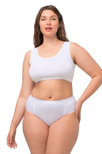 Ulla Popken Damen große Größen Übergrößen Plus Size Bustier, Schlupfform, einfarbig schneeweiß 62+ 791580200-62+ von Ulla Popken