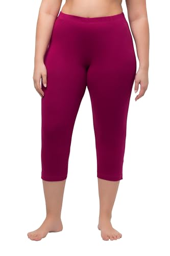 Ulla Popken Damen große Größen Übergrößen Plus Size Caprihose, 7/8-Länge, Elastikbund, bis Gr. 66/68 magnolienrot 62+ 574952820-62+ von Ulla Popken