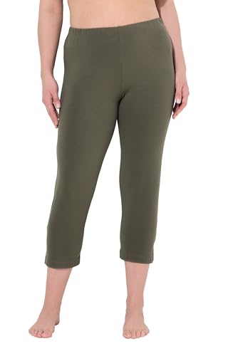Ulla Popken Damen große Größen Übergrößen Plus Size Caprihose, 7/8-Länge, Elastikbund, bis Gr. 66/68 von Ulla Popken