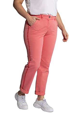 Ulla Popken Damen große Größen Übergrößen Plus Size Chino, Galon, Flatfront, gerade Form helles Altrose 24 782017510-24 von Ulla Popken