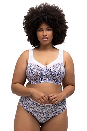 Ulla Popken Damen große Größen Übergrößen Plus Size Entlastungs-BH, Rosen, ohne Bügel, Cup C - G Offwhite 105D 812005200-105D von Ulla Popken