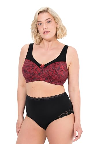 Ulla Popken Damen große Größen Übergrößen Plus Size Entlastungs-BH, Spitzendruck, ohne Bügel, Cup C - F von Ulla Popken