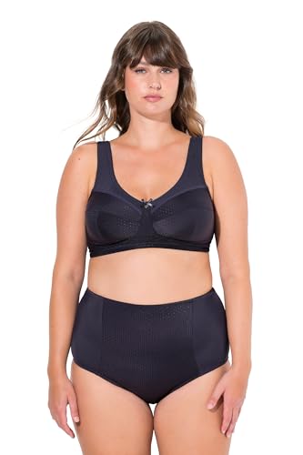 Ulla Popken Damen große Größen Übergrößen Plus Size Entlastungs-BH, Struktur, ohne Bügel, Cup C - H dunkel violett 120E 801187843-120E von Ulla Popken