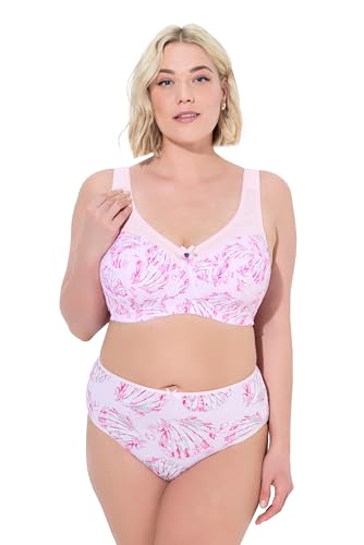 Ulla Popken Damen große Größen Übergrößen Plus Size Entlastungs-BH, bügellos, Muscheln, Cup C - F Baby rosa 115C 839647504-115C von Ulla Popken