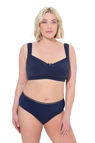 Ulla Popken Damen große Größen Übergrößen Plus Size Entlastungs-BH, bügellos, Spitze, Cup C-H Nachtblau 90C 838461139-90C von Ulla Popken