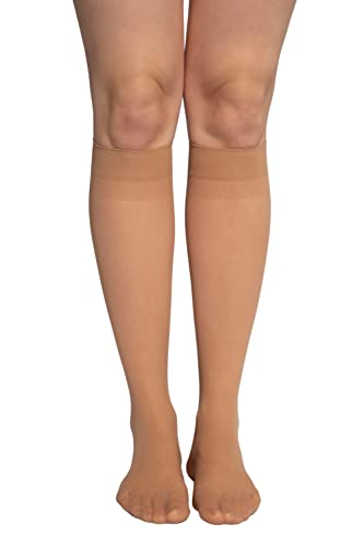 Ulla Popken Damen Essential-kniestrümpfe, 3er-pack Kniestrümpfe, Teint, Einheitsgröße EU von Ulla Popken