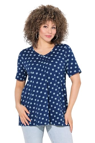 Ulla Popken Damen große Größen Übergrößen Plus Size Fältchenshirt mit Minimal Print von Ulla Popken