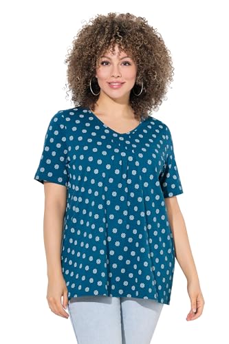 Ulla Popken Damen große Größen Übergrößen Plus Size Fältchenshirt mit Minimal Print von Ulla Popken